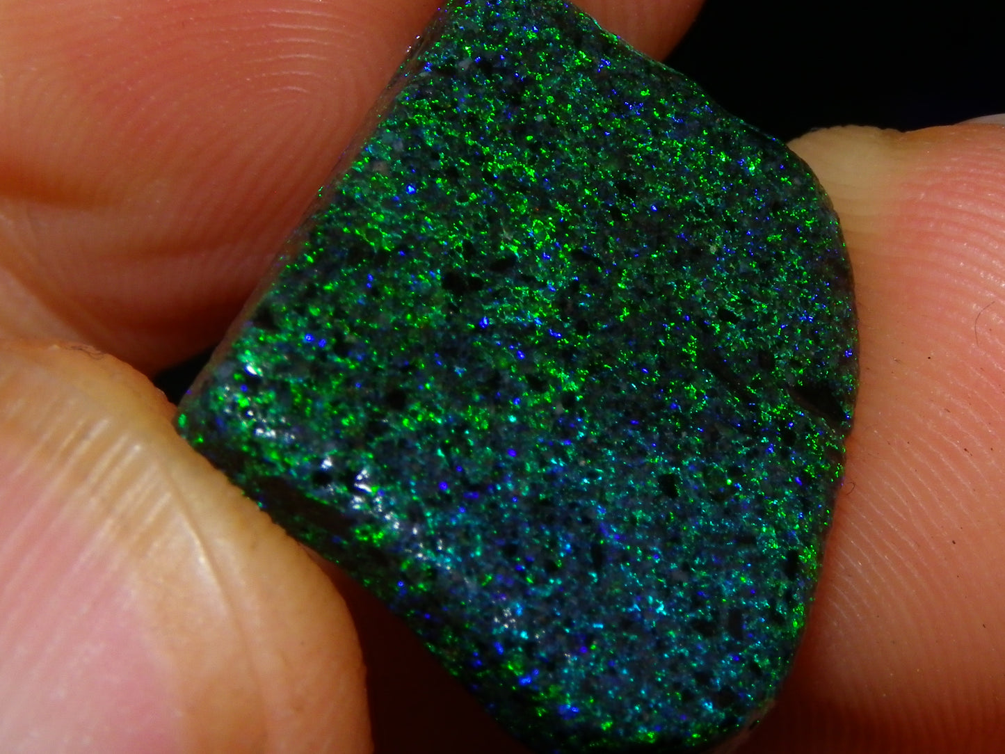 2 Rough/Sliced Andamooka Matrix Opals 24.35cts Green/Blues Specimens :)