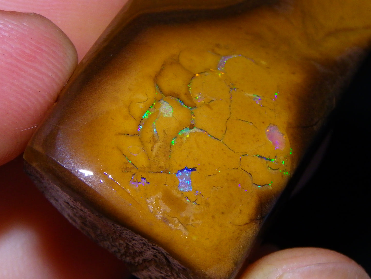 Nice Rubbed/Rough Koroit Opal Specimen 170.5cts Green/Blue Pattern Qld Au