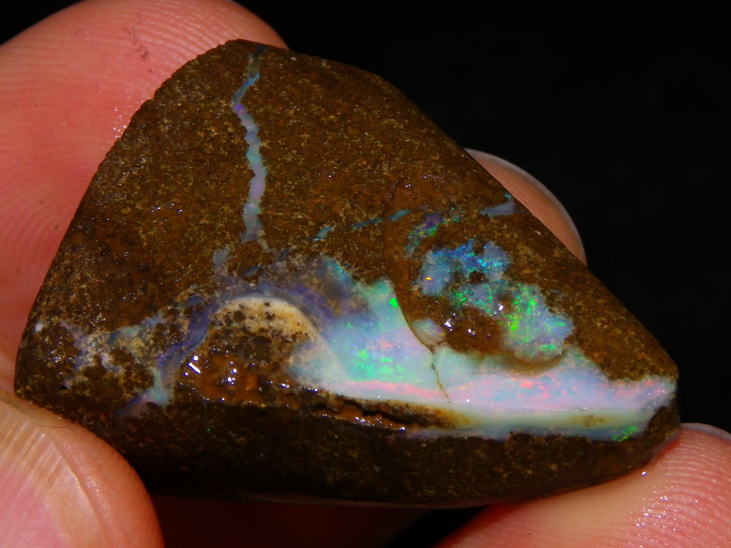 3 Rough/Rubbed Boulder Opals 198.6cts Queensland Australia Some Fires/Mixed Colours