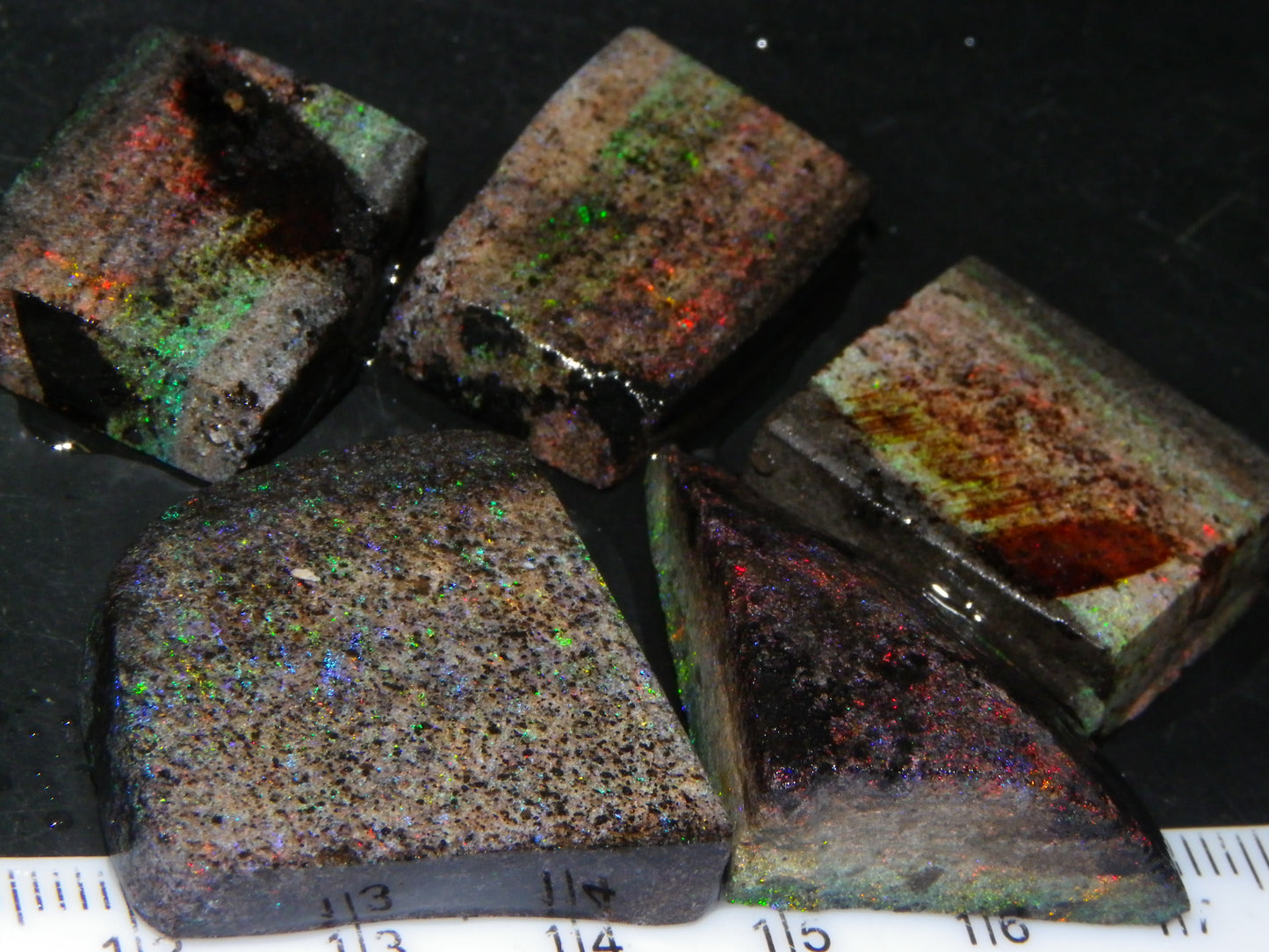 Nice Rough/Sliced/Treated Andamooka Matrix Opal Parcel 154cts Some Fires