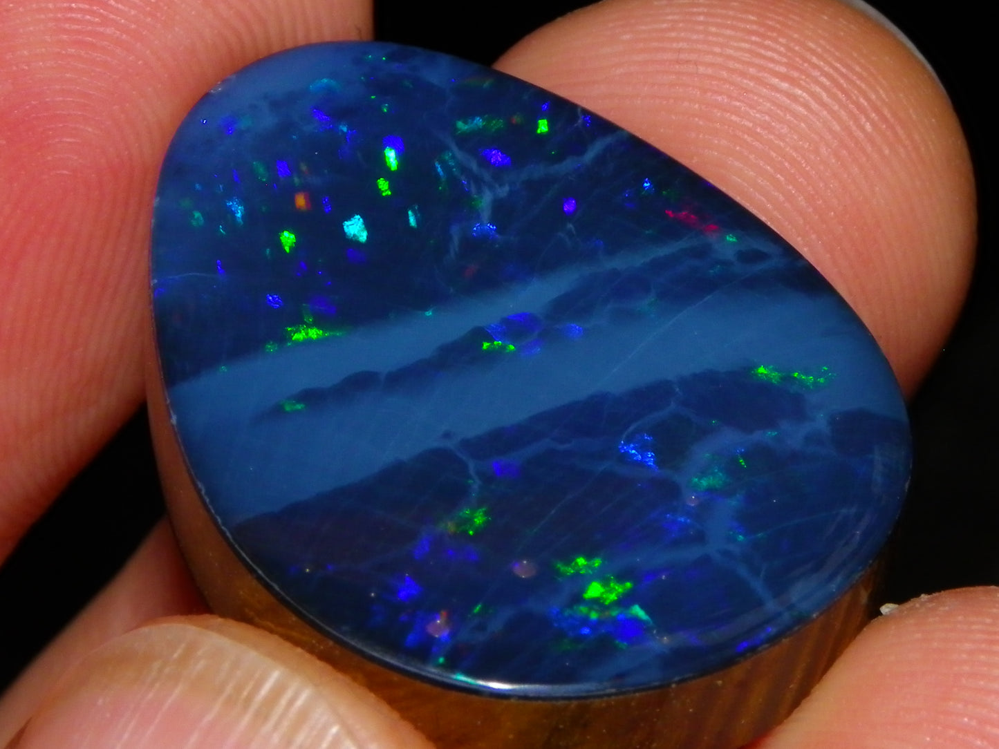 Nice Quality Lightning Ridge Opal Doublet 43.9cts Multiolours Fires Australia