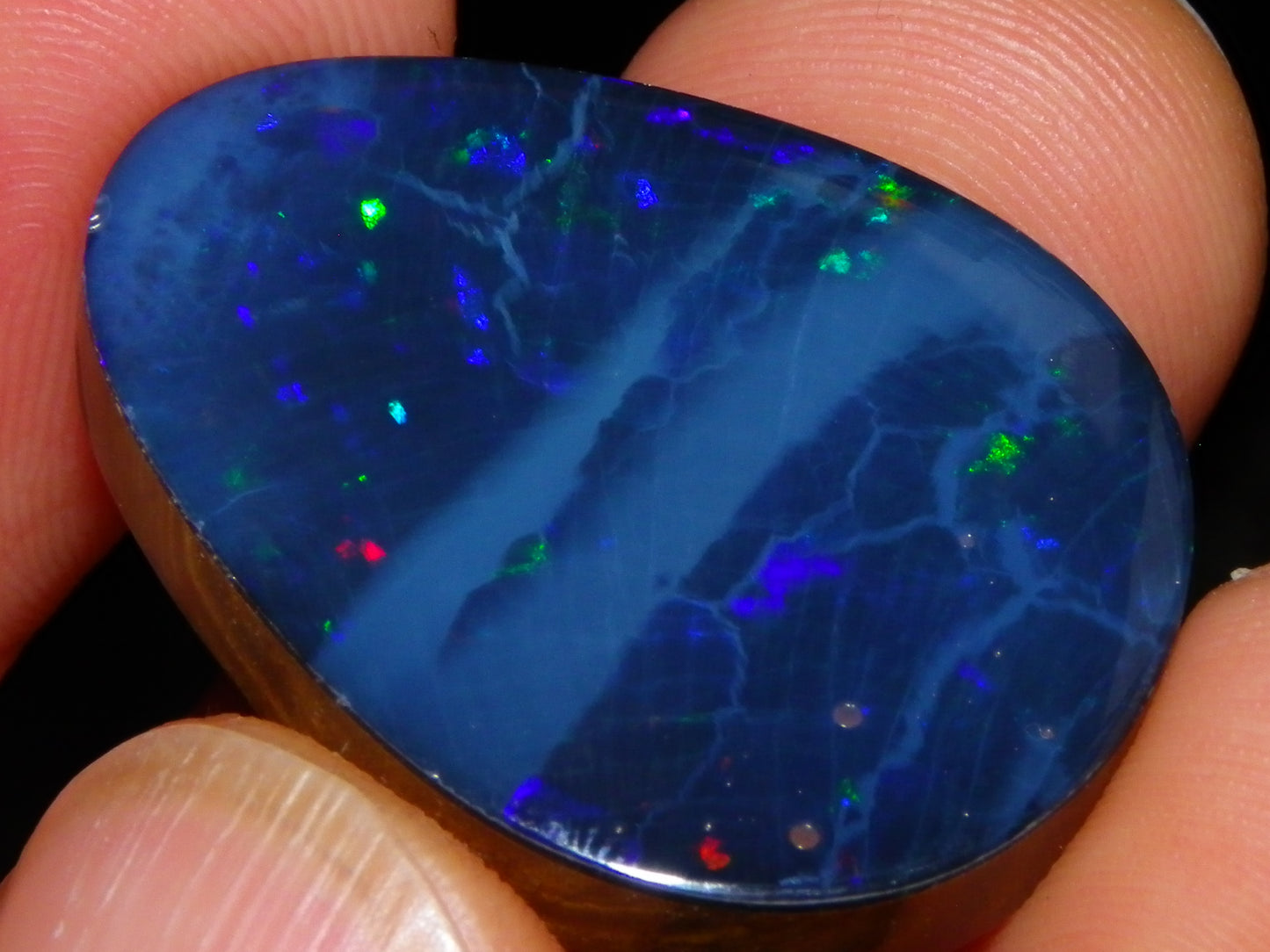 Nice Quality Lightning Ridge Opal Doublet 43.9cts Multiolours Fires Australia