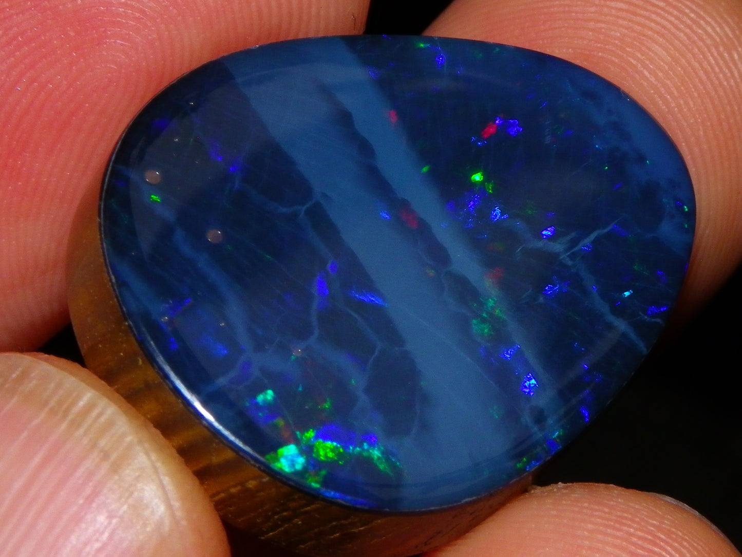 Nice Quality Lightning Ridge Opal Doublet 43.9cts Multiolours Fires Australia