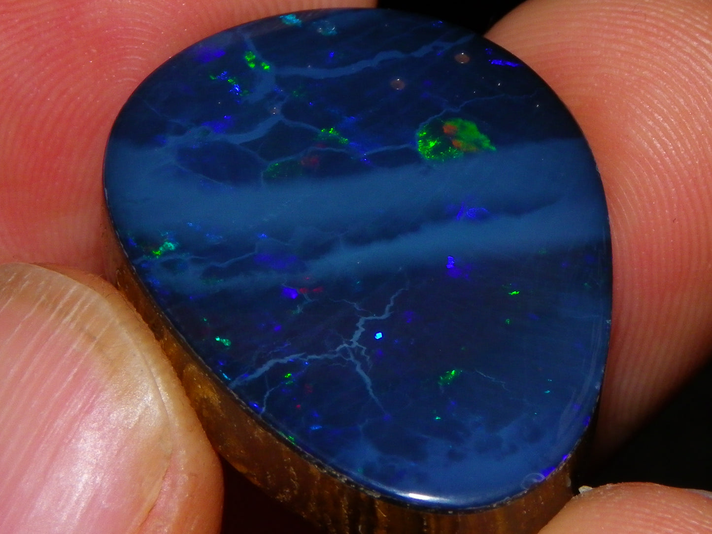 Nice Quality Lightning Ridge Opal Doublet 43.9cts Multiolours Fires Australia