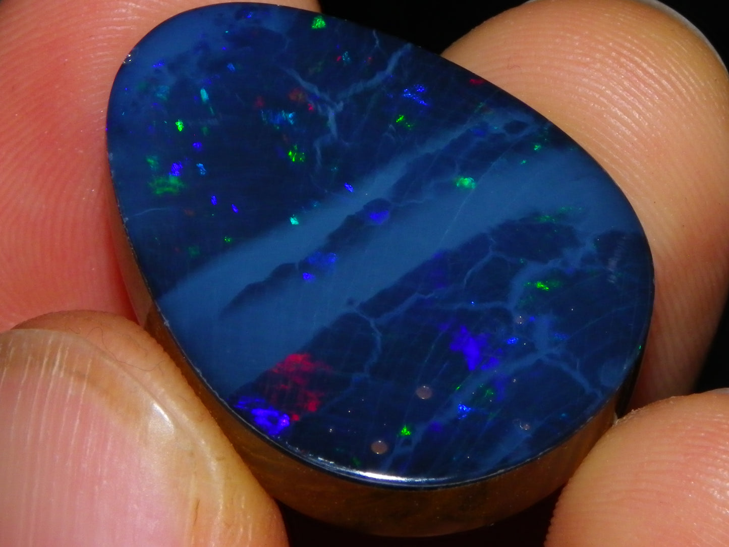 Nice Quality Lightning Ridge Opal Doublet 43.9cts Multiolours Fires Australia