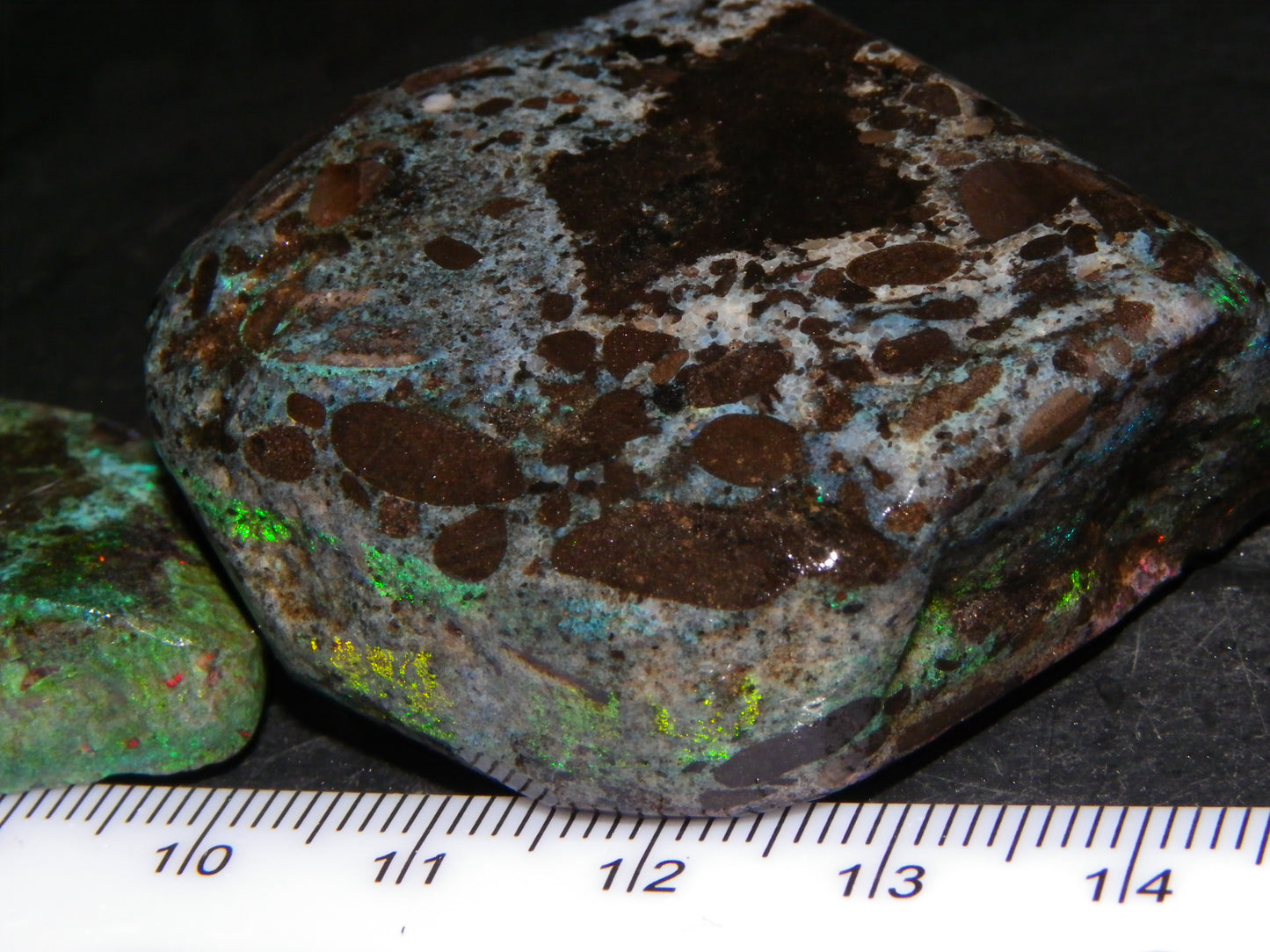 2 Treated/Andamooka Matrix Opal Rough Specimens 417cts Green/Pink Fires