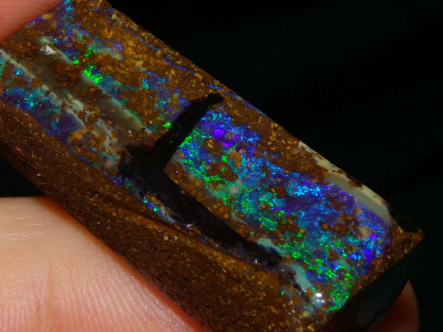 3 Nice Rough/Sliced Boulder Opal specimens 172.5cts Queensland Australia