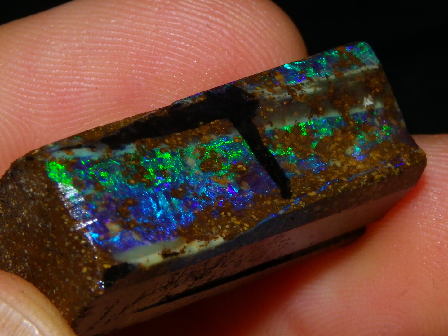 3 Nice Rough/Sliced Boulder Opal specimens 172.5cts Queensland Australia