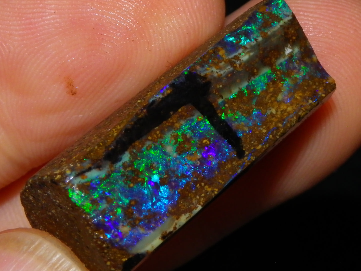 3 Nice Rough/Sliced Boulder Opal specimens 172.5cts Queensland Australia