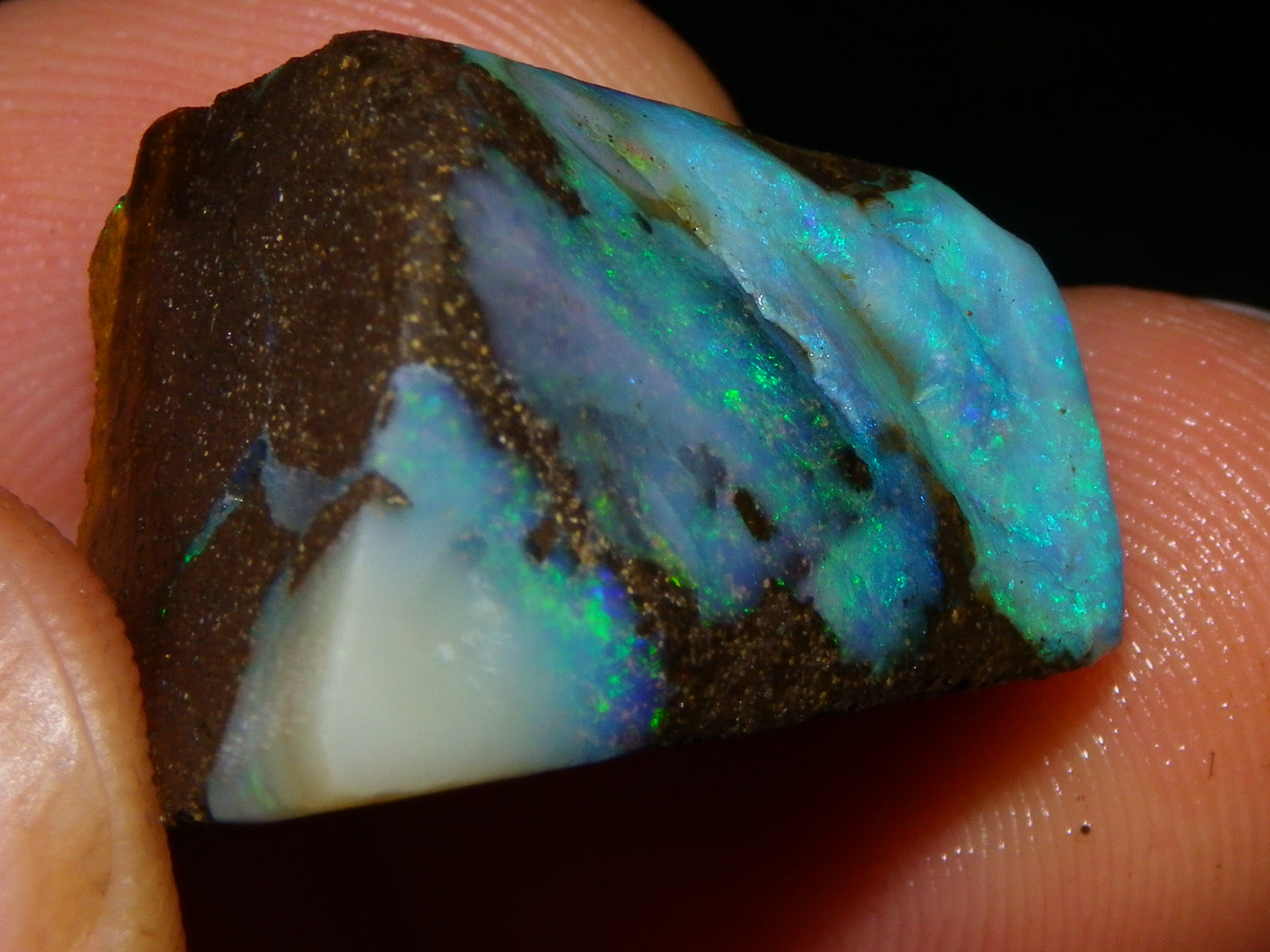 3 Nice Rough/Sliced Boulder Opal specimens 172.5cts Queensland Australia