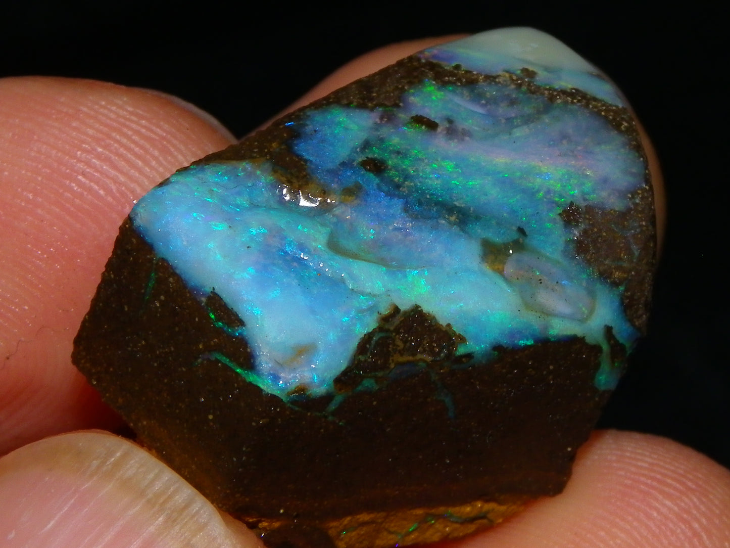 3 Nice Rough/Sliced Boulder Opal specimens 172.5cts Queensland Australia