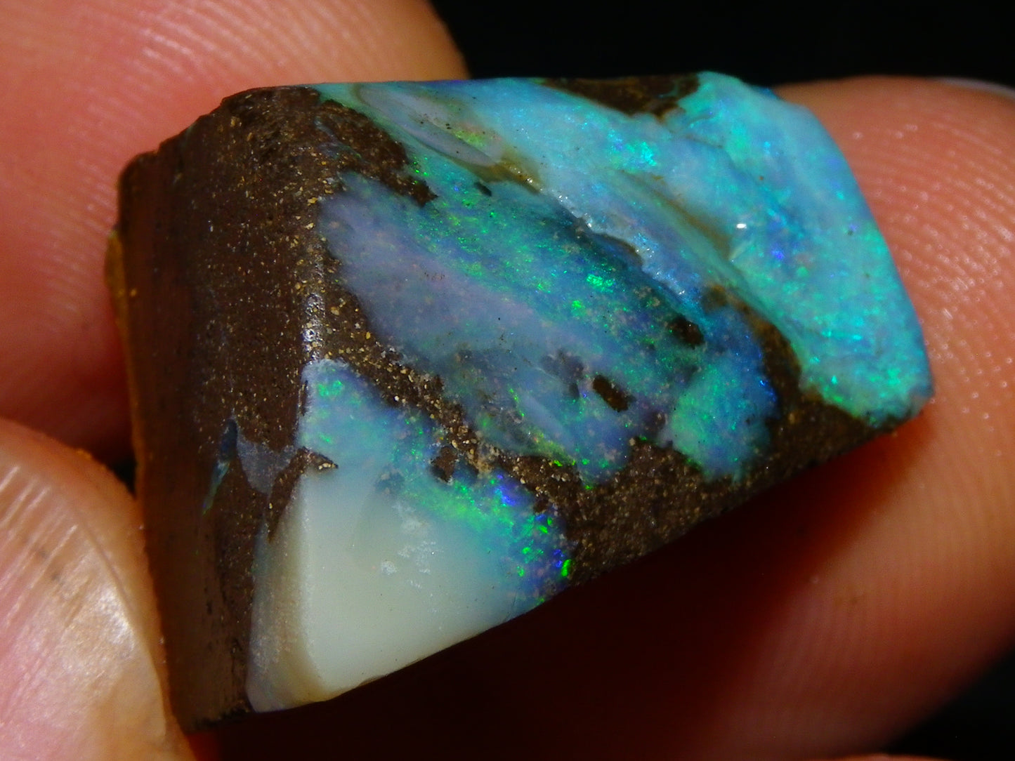 3 Nice Rough/Sliced Boulder Opal specimens 172.5cts Queensland Australia