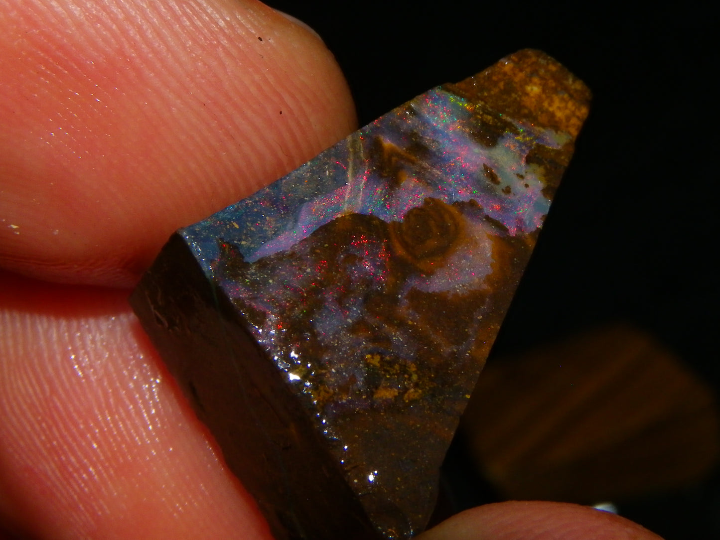 Nice Boulder opal Rough/sliced Parcel 407.4cts Veins/Fires Queensland Au