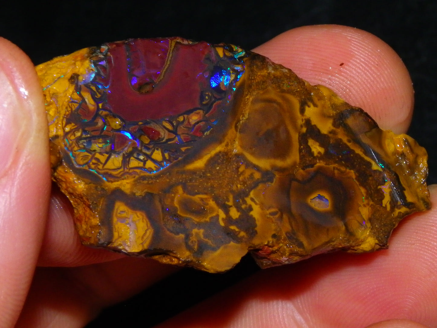 NIce Rough/Sliced Koroit Opals Nuts 260cts Patterns Fires Double sided :)