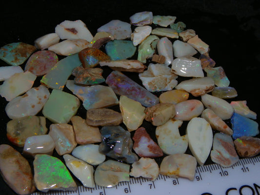 Nice Rubbed/Rough Opal Parcel 290cts Coober Pedy South Australia Fires Specimens