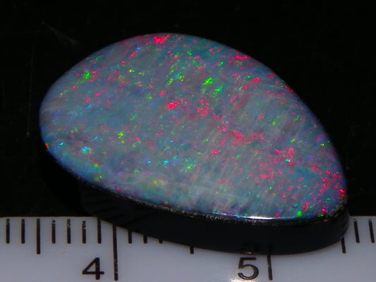 Nice CP Crystal Opal Doublet 14.05cts Red/Green Fires Black Base Australia