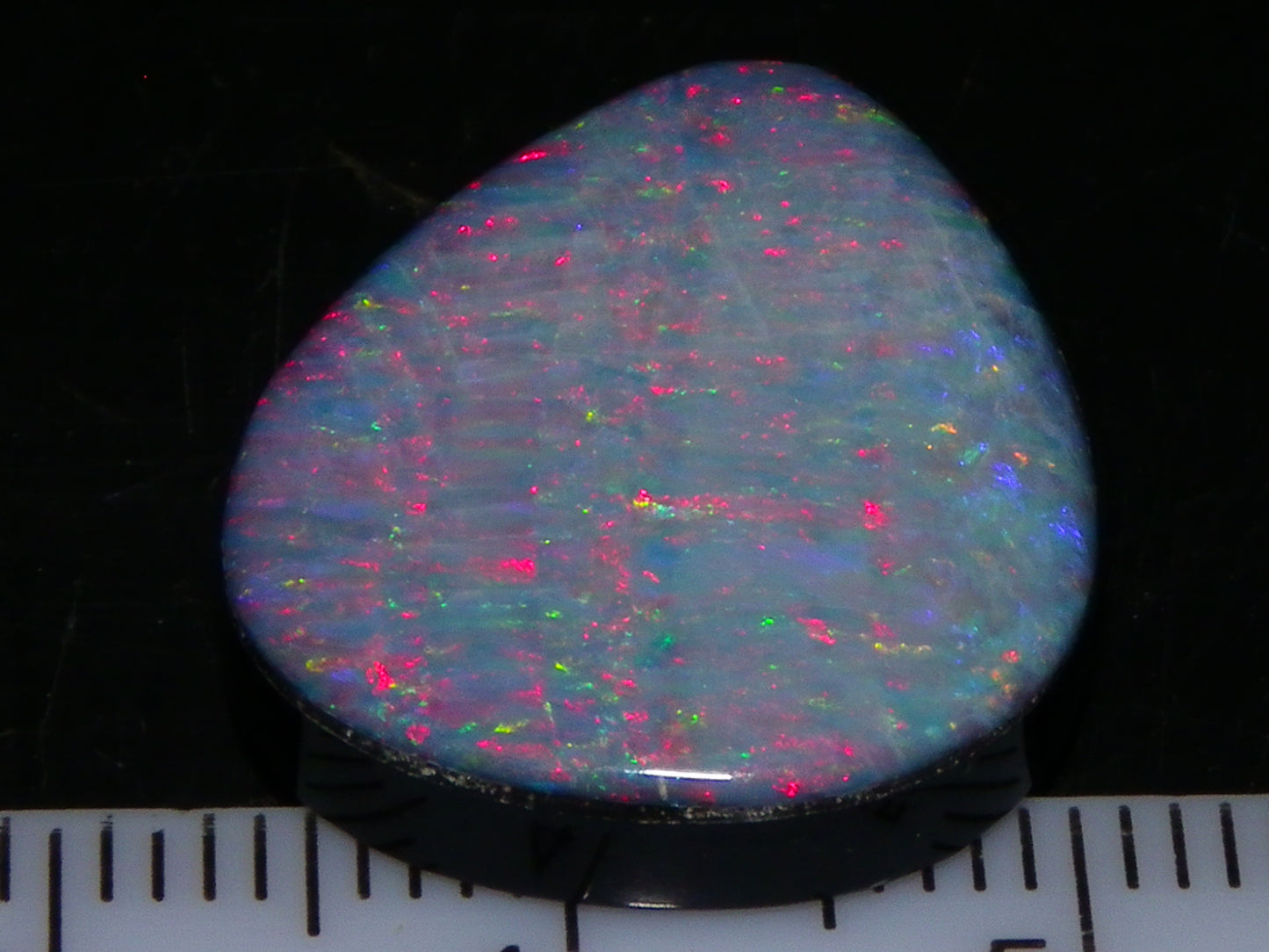 Nice CP Crystal Opal Doublet 14.05cts Red/Green Fires Black Base Australia