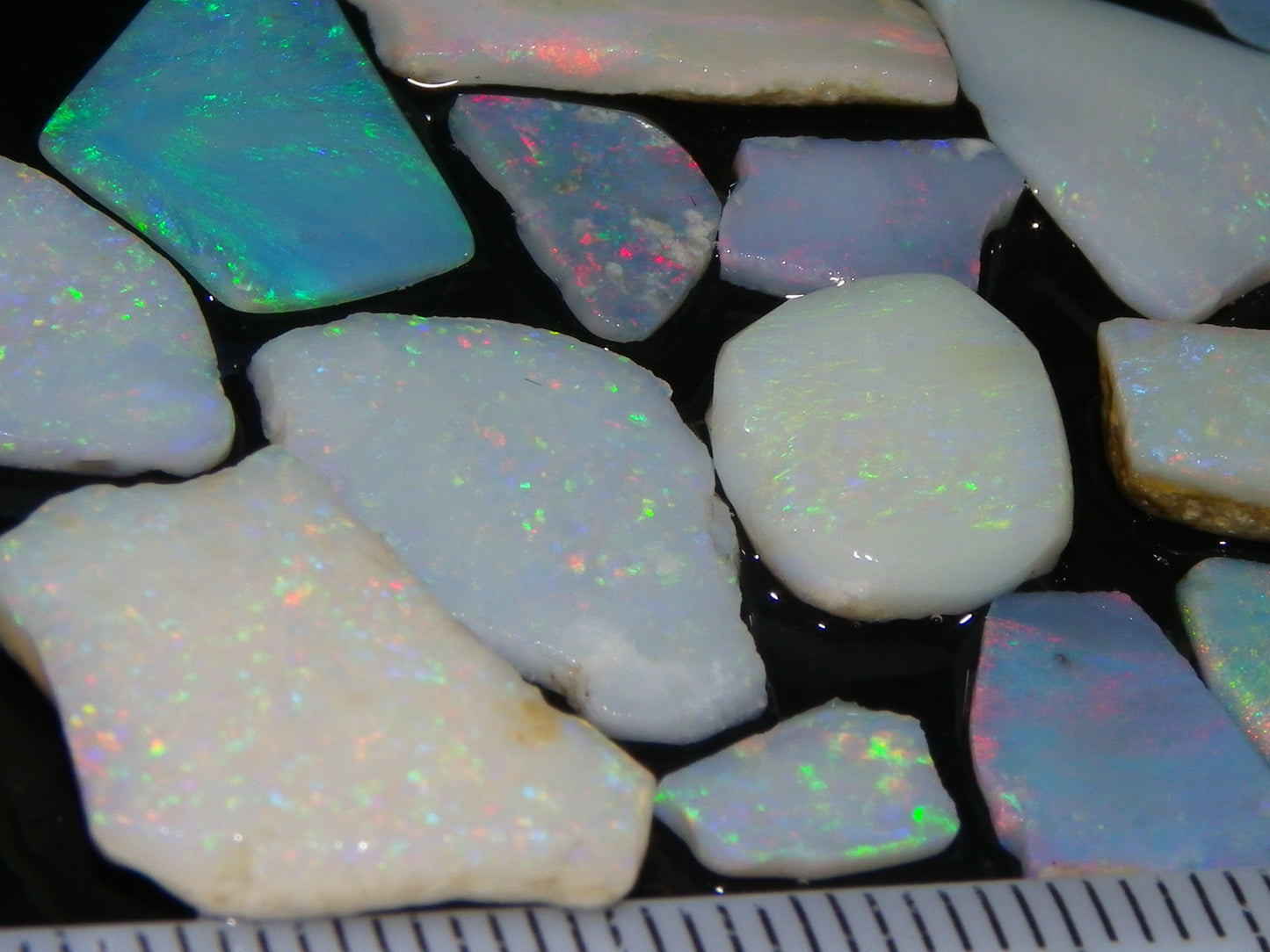 Nice Rough/Rubbed Opal Preforms 32.1cts Coober Pedy/Mintabie Australia Multicolours (N)