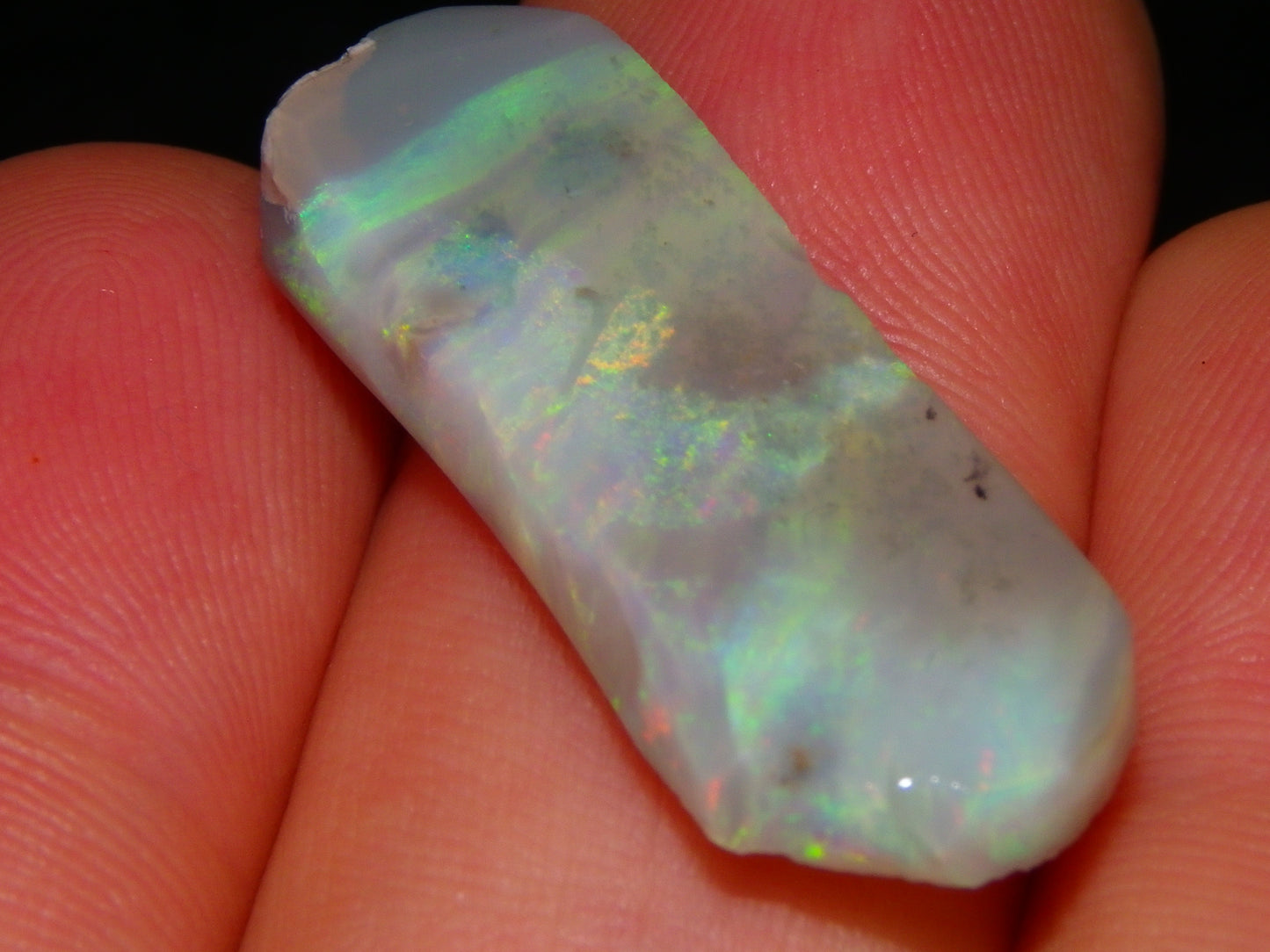 3 Nice Lightning Ridge Opal Rubs/Rough Preforms 19.1cts Green/Gold/Red Fires Australia