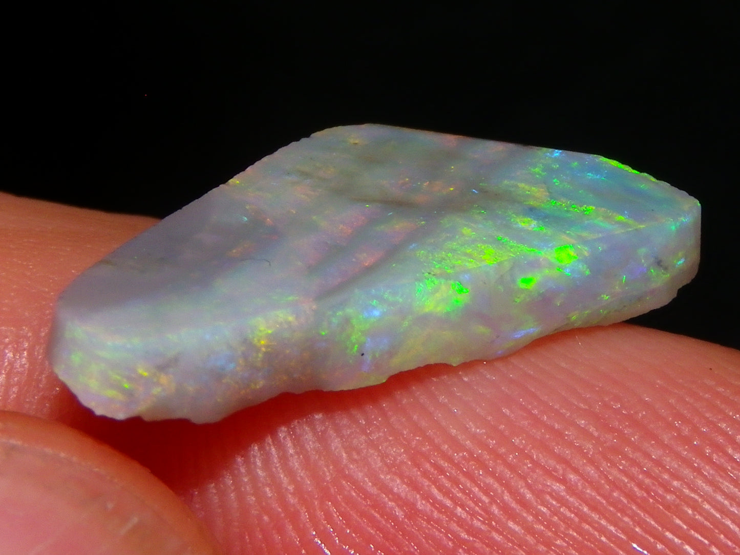 3 Nice Lightning Ridge Opal Rubs/Rough Preforms 19.1cts Green/Gold/Red Fires Australia