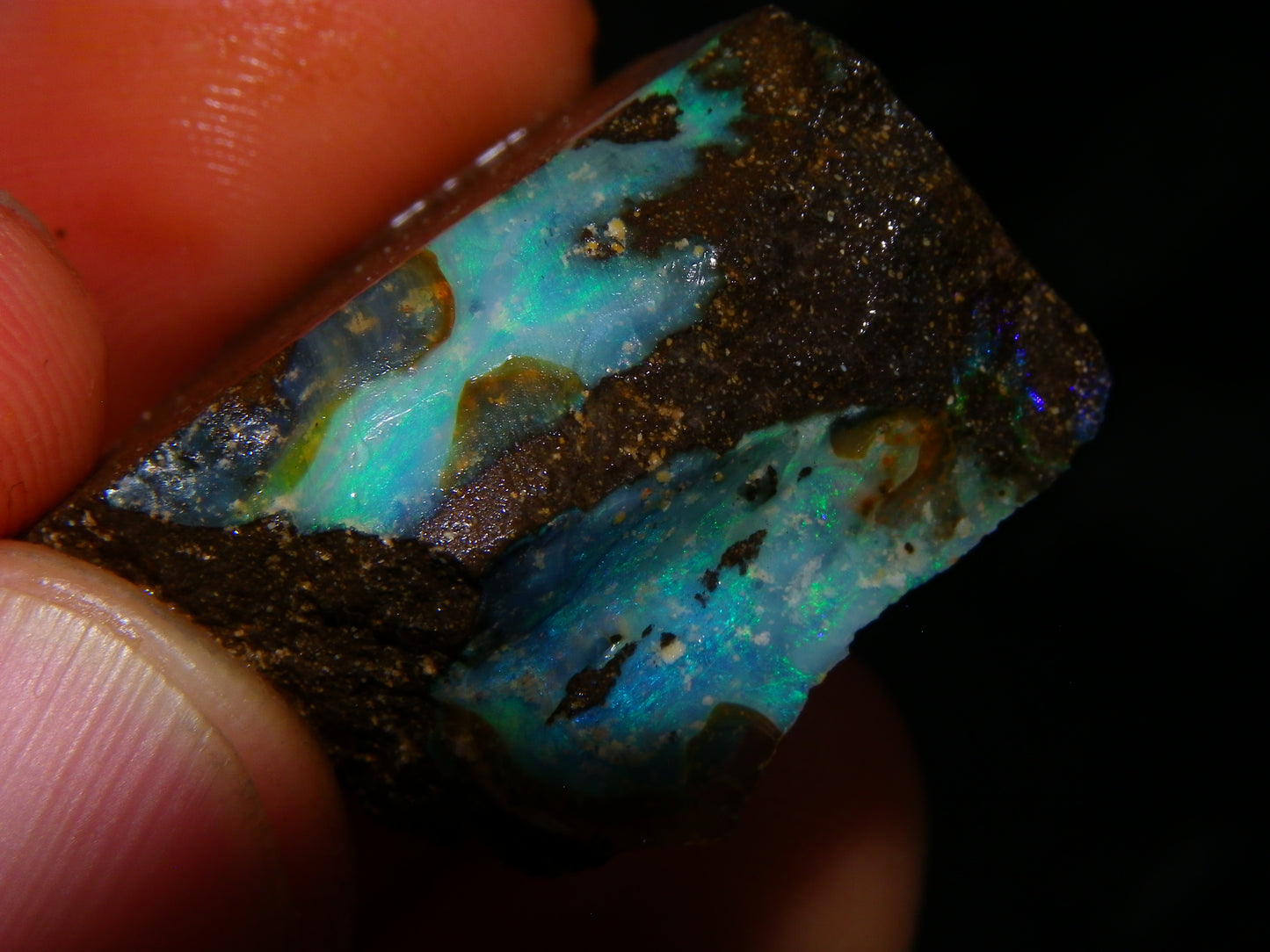 Nice Boulder Opal Rough/Rubs Parcel 253cts Blue/Greens Queensland Australia :)