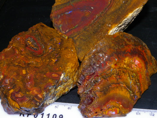 Larger Parcel 4126cts Rough Koroit Slabs x3 Patterns Some Fires Queensland Australia