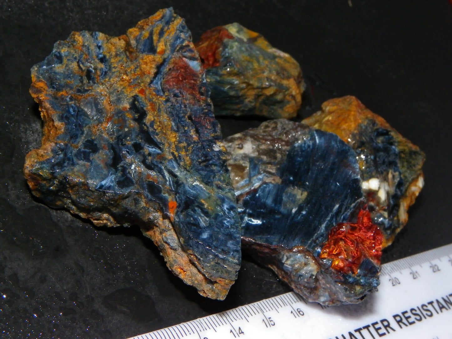 Nice Blue/Sliver Pietersite Rough Parcel 846cts Namibia Colourplay :)