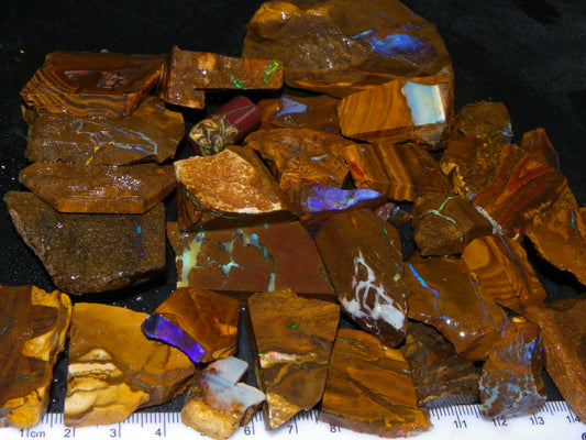 Nice Rough/Sliced Boulder Opals 2117cts Queensland Australia Some Veins/Fires :)