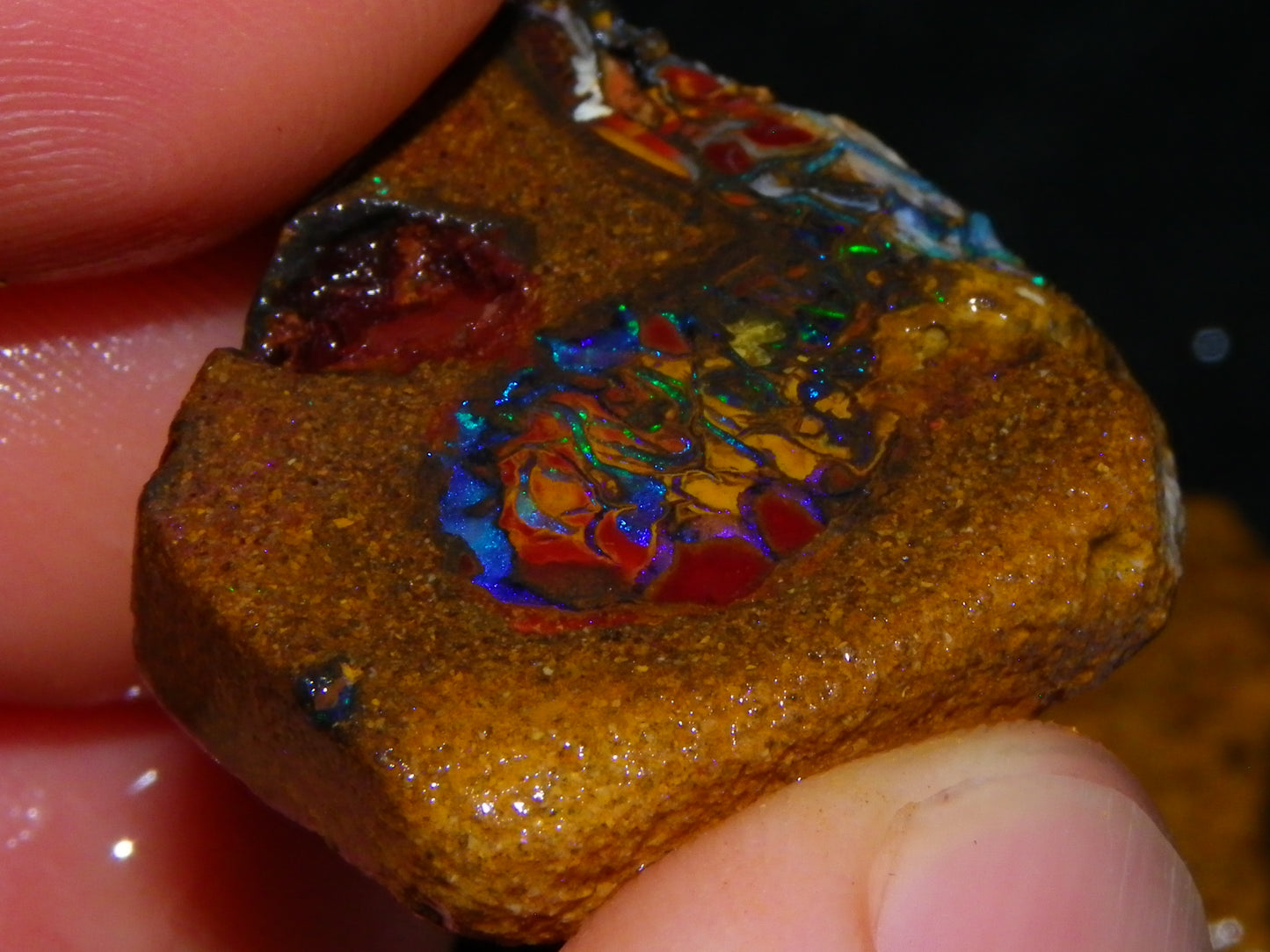 Nice Koroit Opal Rough/sliced Parcel 175.5cts Green/Blue Fires Patterns :) Qld Au