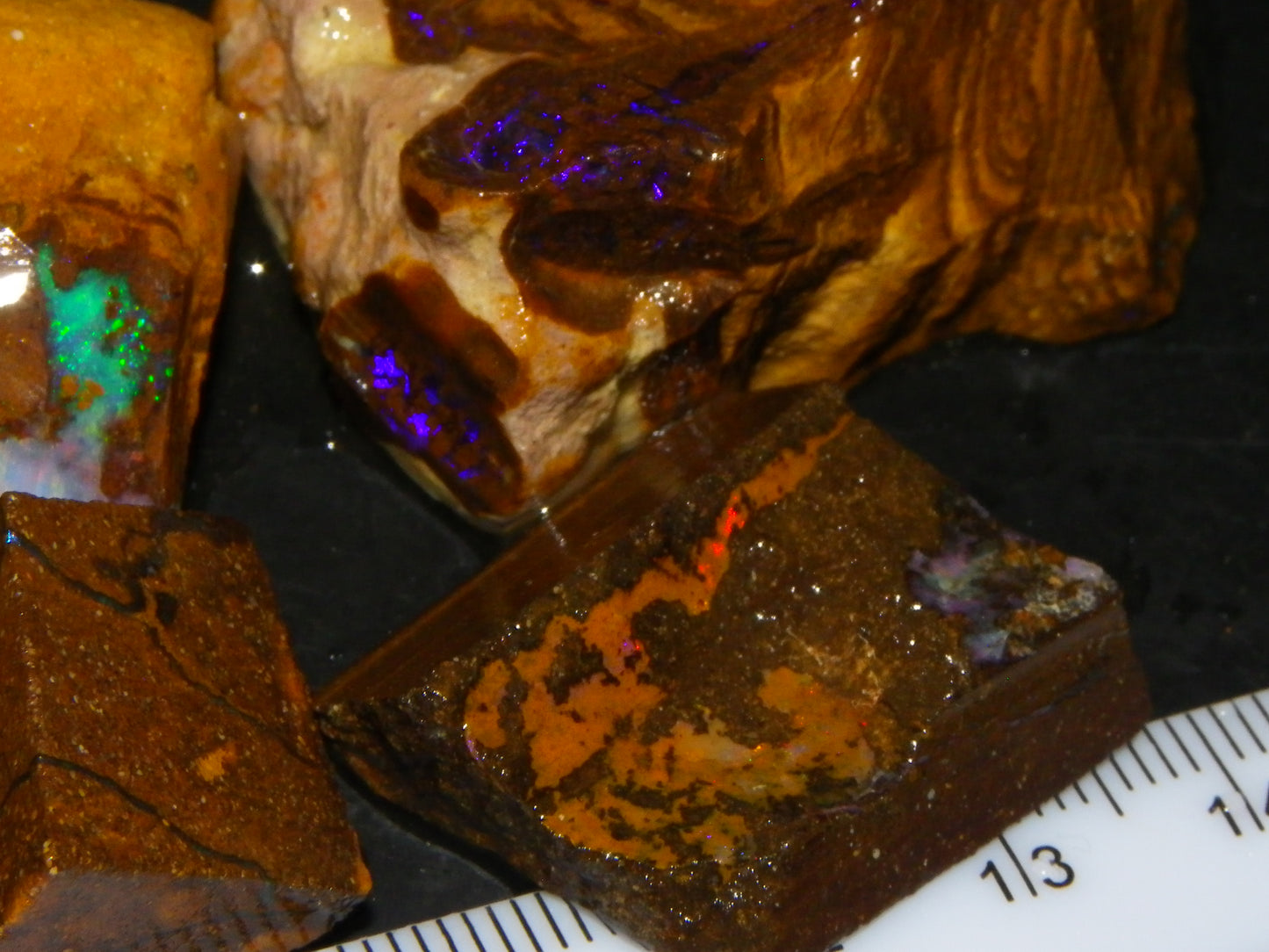 Nice Boulder/Matrix Opal Rough/Rubs Parcel 439cts Some Nice Fires :) Qld