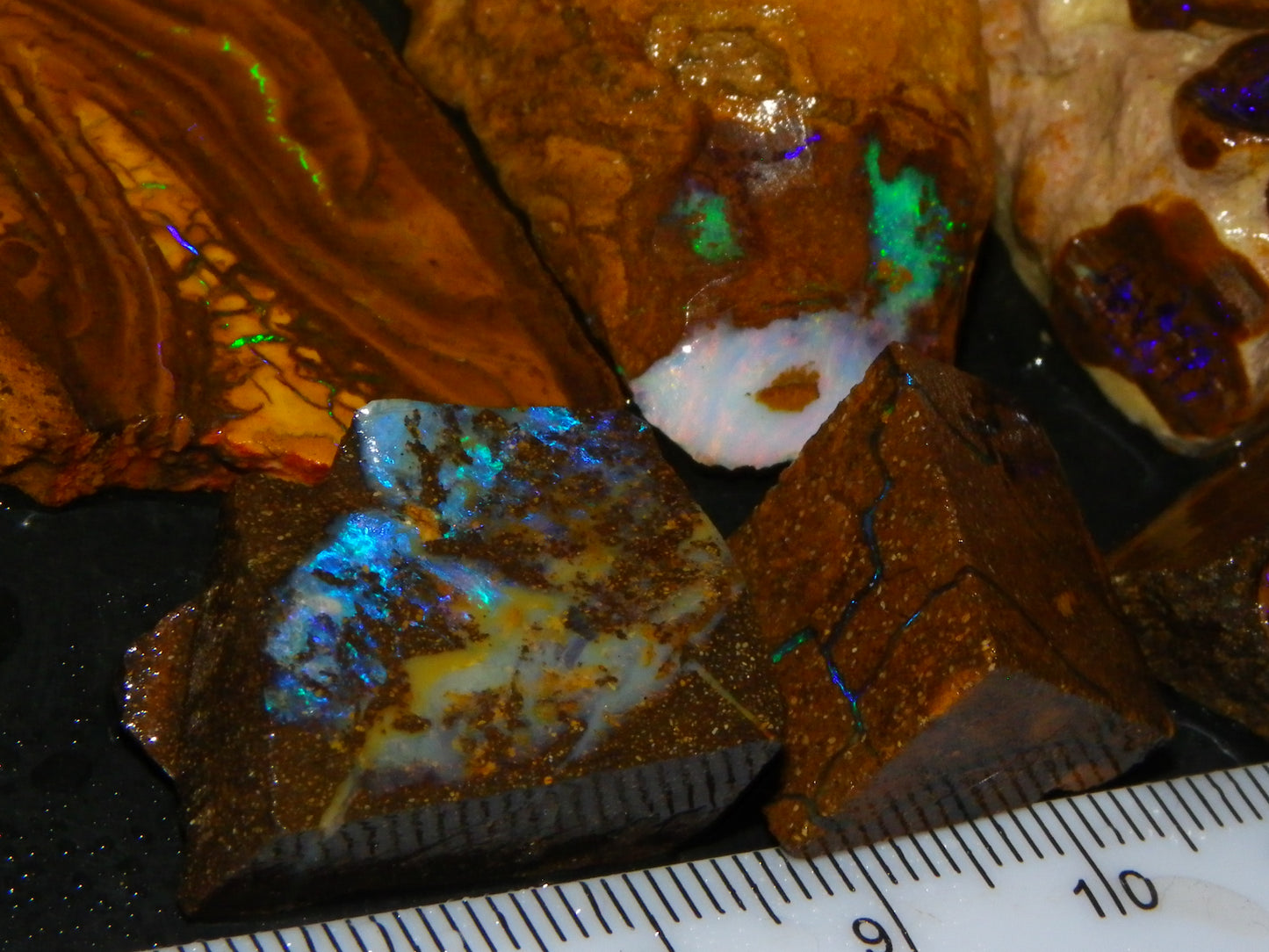 Nice Boulder/Matrix Opal Rough/Rubs Parcel 439cts Some Nice Fires :) Qld