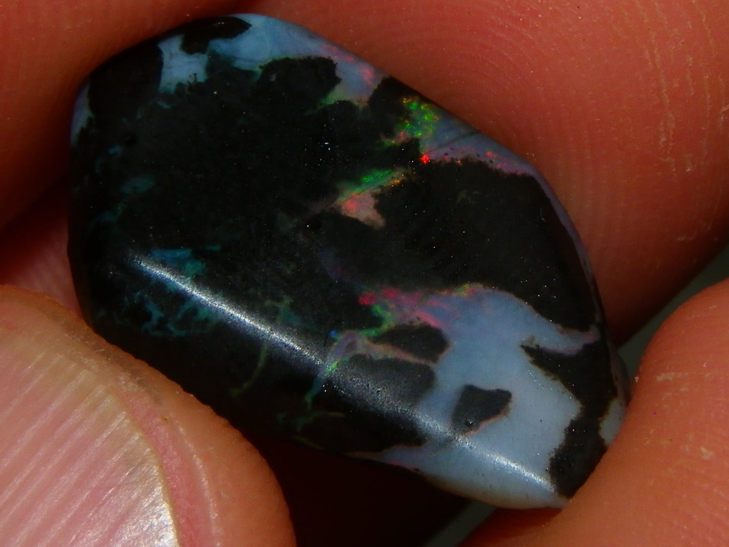 Nice Rubbed/Rough Indonesian Boulder Opal Parcel 87cts Red/Green/Blue Fires