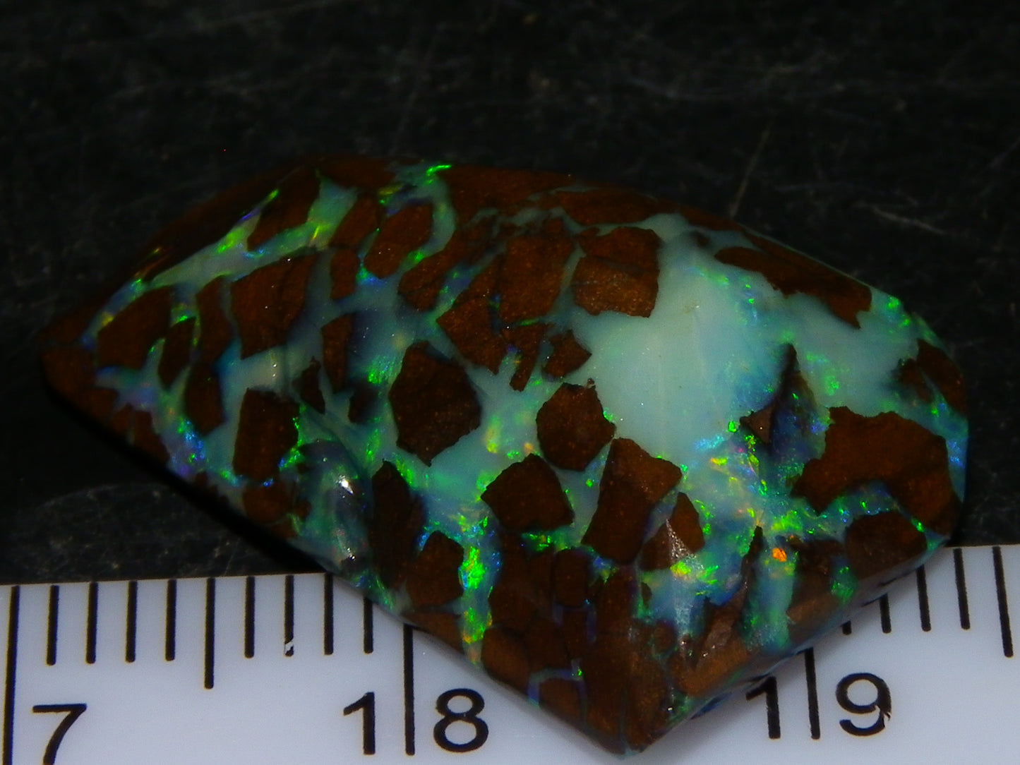Nice Quality Gem Matrix Opal Rub/Preform 19.66cts Fires/Crystal/Ironstones Queensland