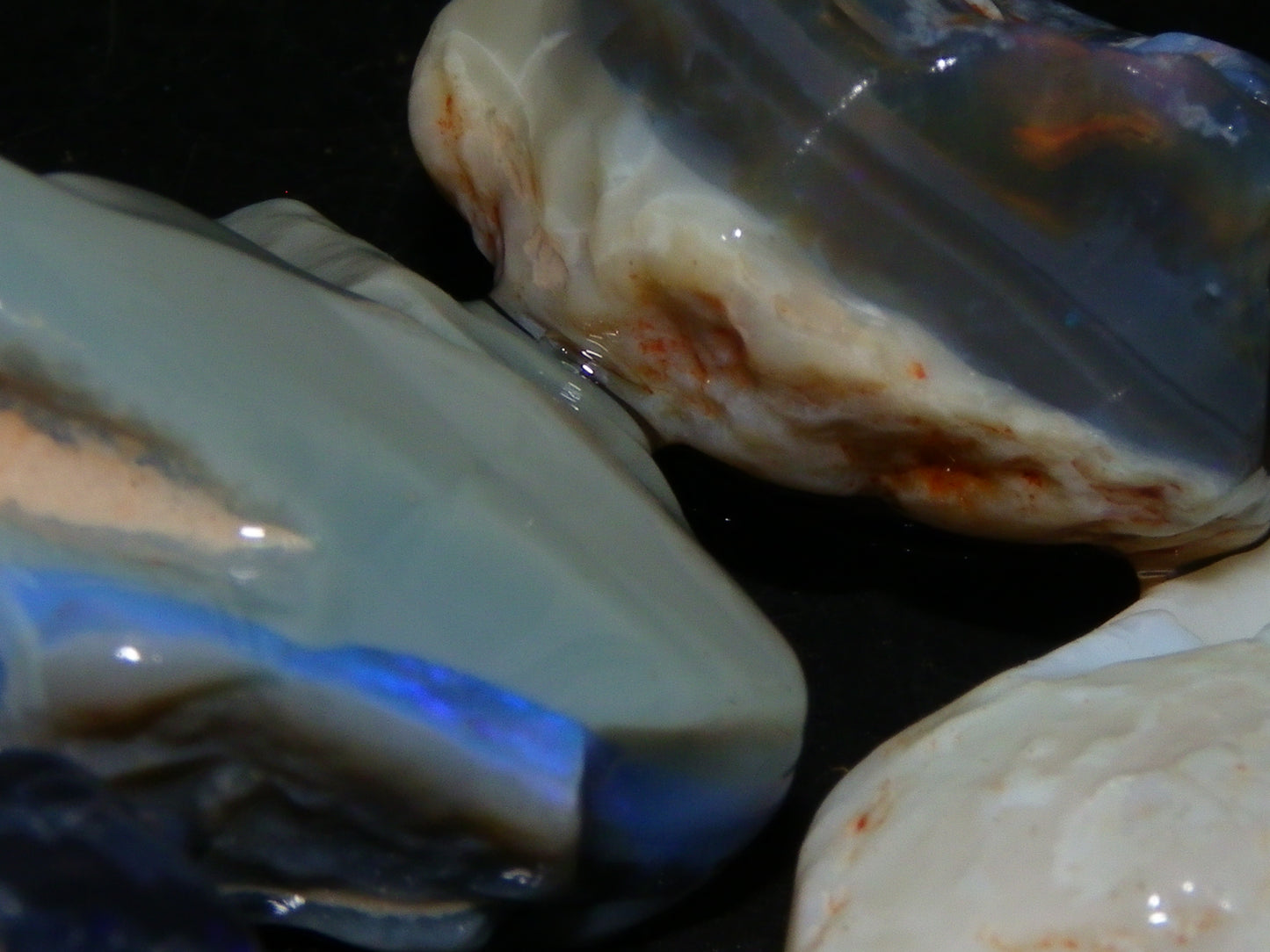 Nice Mixed Base Lightning Ridge Opal Parcel 344cts Rough Fossil/Seam/Nobby Australia (P7)