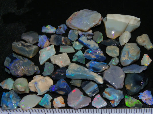 Nice Rough Lightning Ridge Opal Parcel 244cts Crystal/Seam/Nobby Fires Australia (P8)