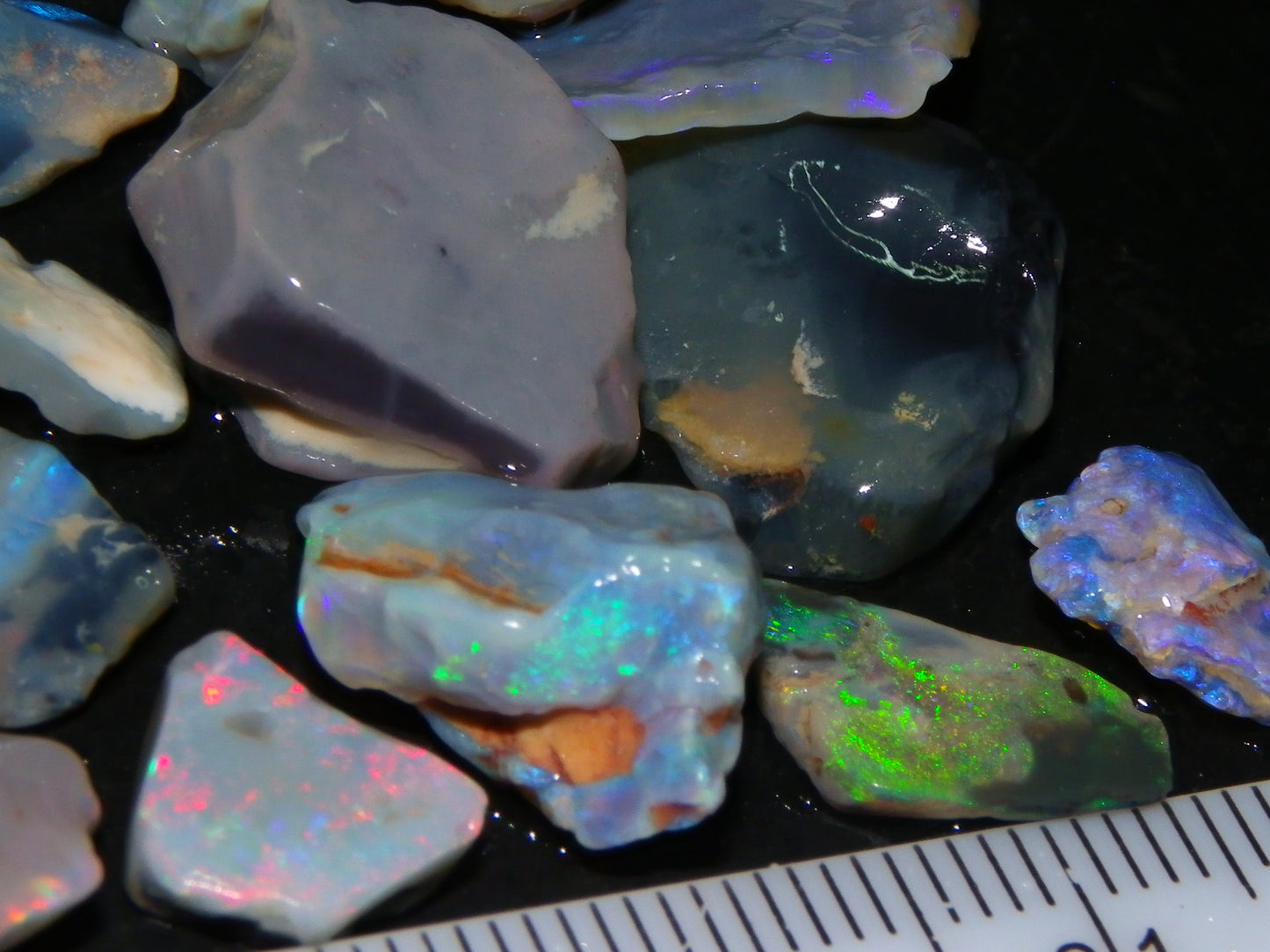 Nice Rough Lightning Ridge Opal Parcel 244cts Crystal/Seam/Nobby Fires Australia (P8)