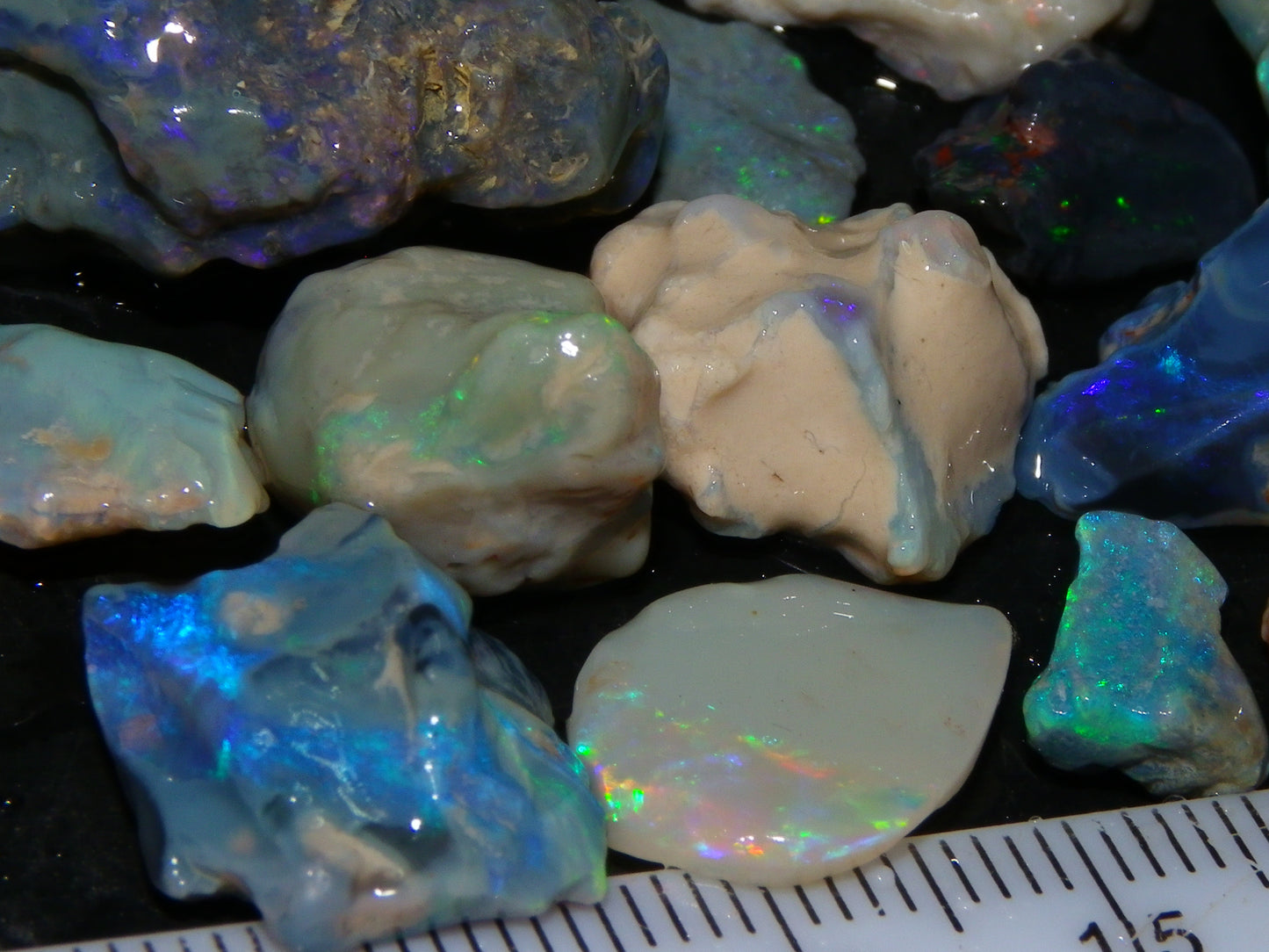 Nice Rough Lightning Ridge Opal Parcel 244cts Crystal/Seam/Nobby Fires Australia (P8)
