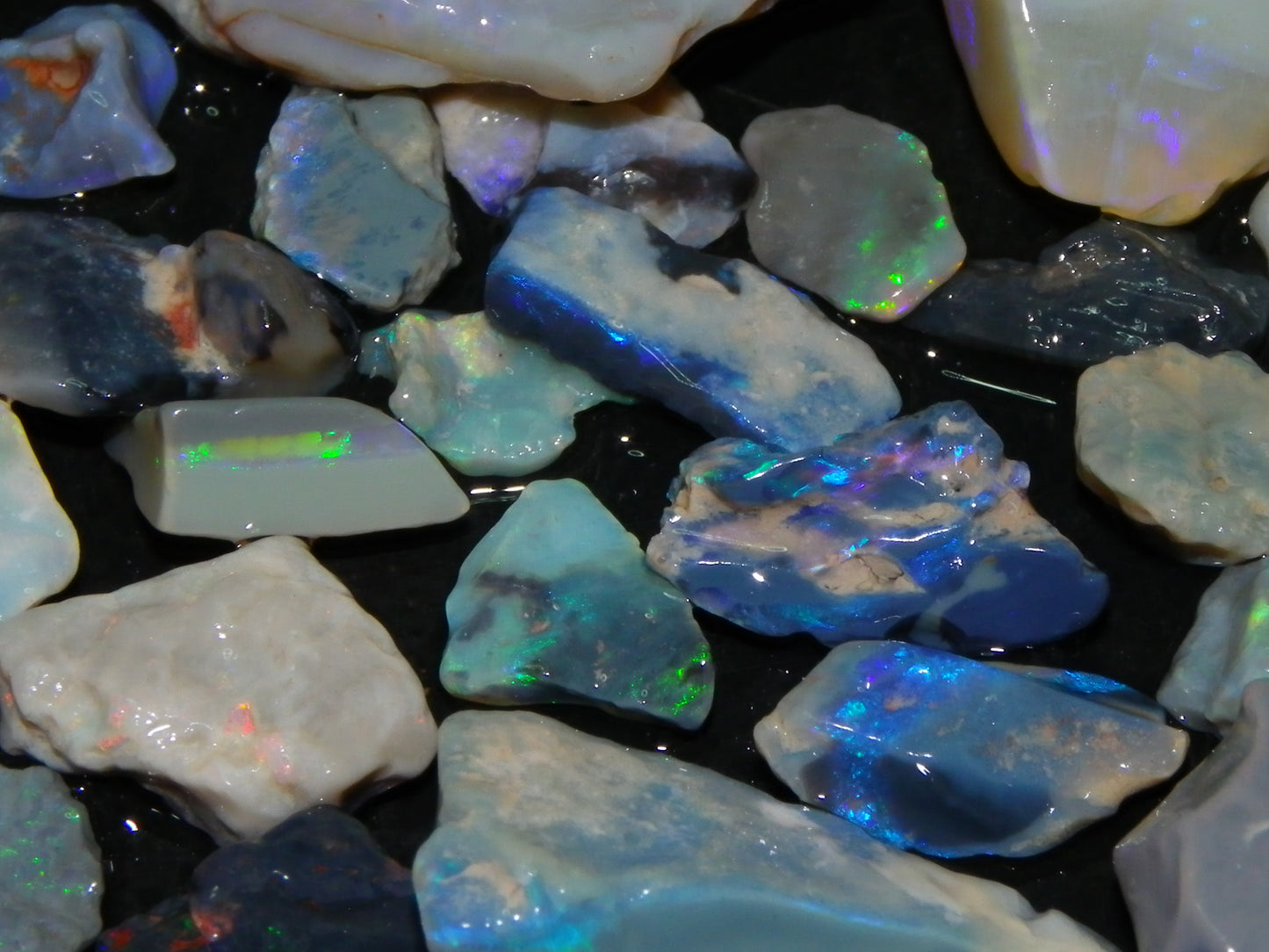 Nice Rough Lightning Ridge Opal Parcel 244cts Crystal/Seam/Nobby Fires Australia (P8)