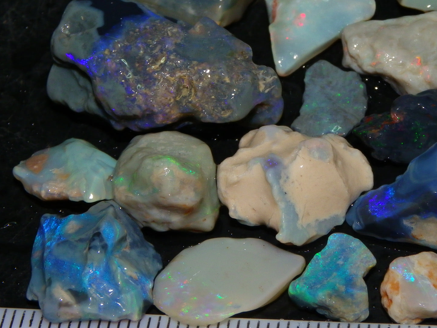 Nice Rough Lightning Ridge Opal Parcel 244cts Crystal/Seam/Nobby Fires Australia (P8)