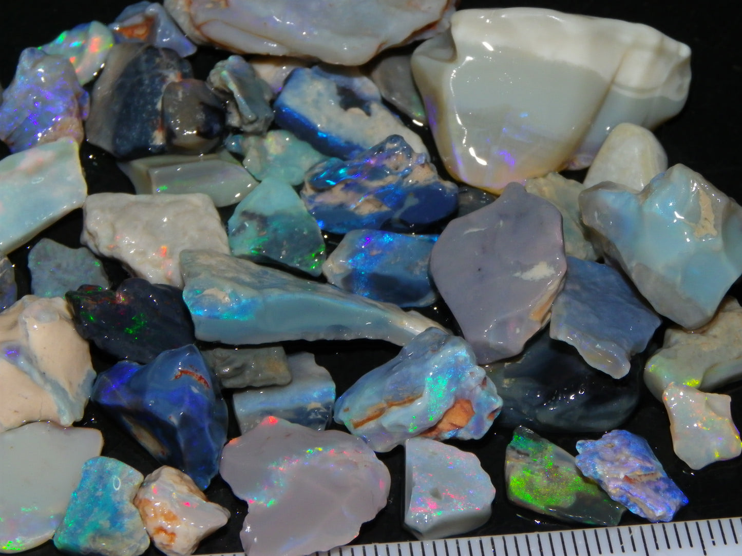 Nice Rough Lightning Ridge Opal Parcel 244cts Crystal/Seam/Nobby Fires Australia (P8)