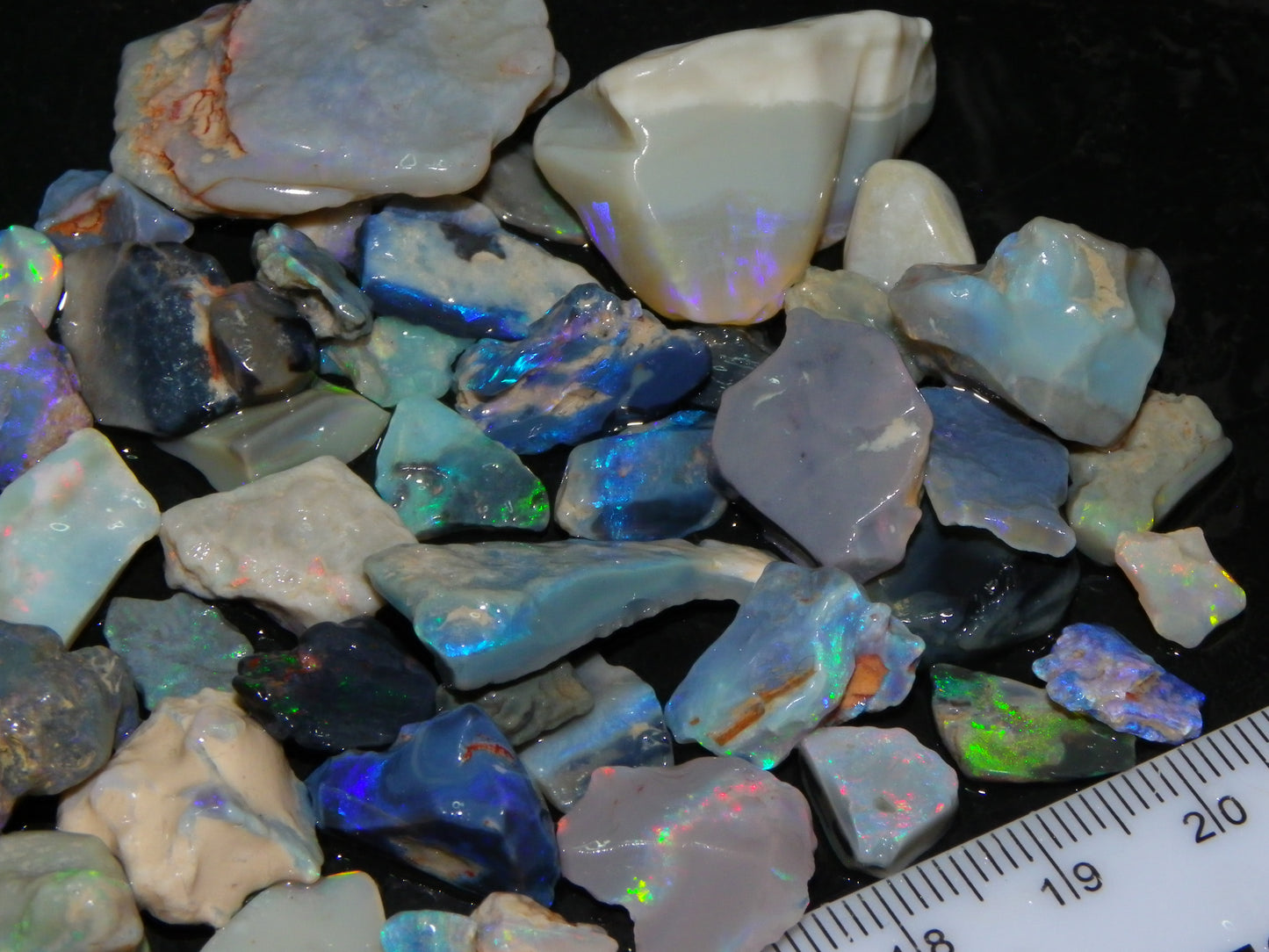 Nice Rough Lightning Ridge Opal Parcel 244cts Crystal/Seam/Nobby Fires Australia (P8)