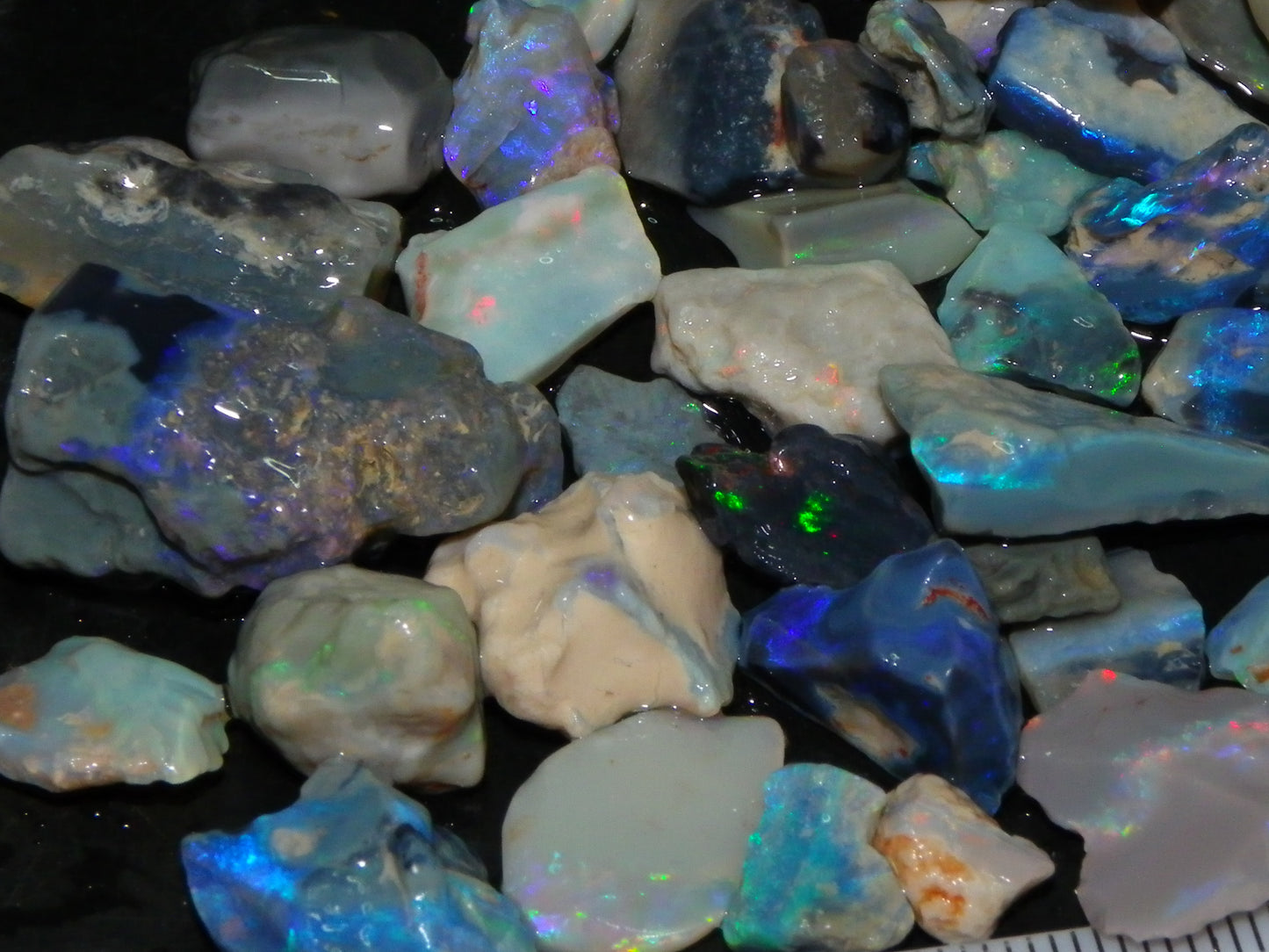 Nice Rough Lightning Ridge Opal Parcel 244cts Crystal/Seam/Nobby Fires Australia (P8)