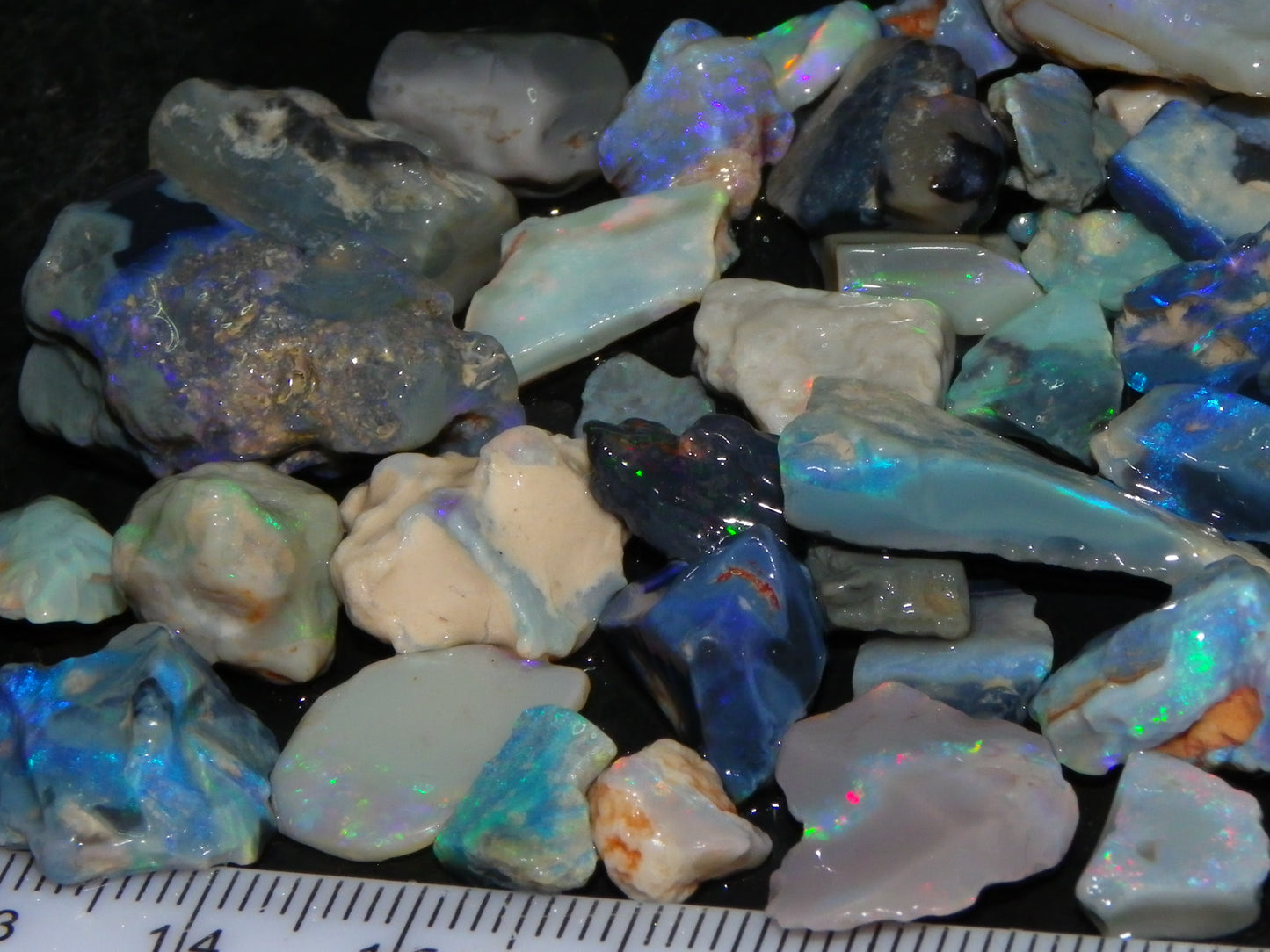 Nice Rough Lightning Ridge Opal Parcel 244cts Crystal/Seam/Nobby Fires Australia (P8)