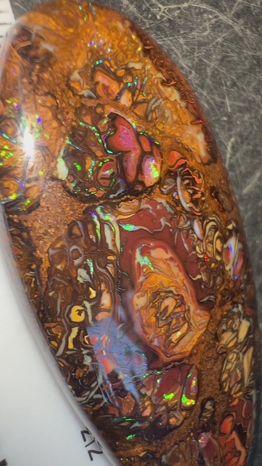 Nice Large Koroit Conglomerate Gem Cab/Freeform 108.49cts Multicolour Doube sided